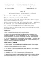 CIRCULAR NO  432016TT NHNN DATED DECEMBER 30, 2016, PRESCRIBING CONSUMER LENDING BY FINANCE COMPANIES 