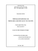 Thời đại Kim khí Đắk Lắk trong bối cảnh tiền - sơ sử Tây Nguyên