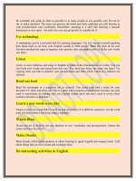 Speaking thi HKII lớp 8, 9, 10