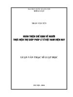 Hoàn thiện chế định về người thực hiện trợ giúp pháp lý ở Việt Nam hiện nay