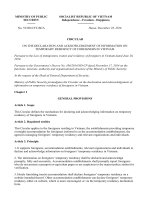 CIRCULAR NO  532016TT BCA DATED DECEMBER 28, 2016, ON THE DECLARATION AND ACKNOWLEDGEMENT OF INFORMATION ON TEMPORARY RESIDENCY OF FOREIGNERS IN VIETNAM 