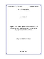 Nghiên cứu thực trạng và một số yếu tố liên quan đến nhiễm khuẩn vết mổ bụng tại bệnh viện tỉnh Sơn La