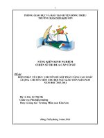 SKKN Biện Pháp Tổ Chức Chuyên Đề Góp Phần Nâng Cao Chất Lượng Chuyên Môn Cho Đội Ngũ Giáo Viên Mầm Non