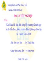 Khai thác kết cấu, tính năng kỹ thuật,nghiên cứu quy trình chẩn đoán, kiểm tra sửa chữa hệ thống nhiên liệu xe Tucson G2.0.2010