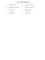 TÍCH PHÂN ôn THI học KI II 