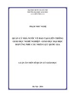 Quản lý nhà nước về đào tạo liên thông Giáo dục nghề nghiệp - Giáo dục đại học đáp ứng nhu cầu nhân lực quốc gia