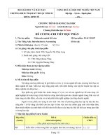 Đề cương chi tiết học phần Nhập môn ngành kế toán (Trường đại học sư phạm kĩ thuật TP.HCM)