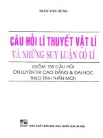 Câu hỏi lý thuyết vật lí và những suy luận có lí phần 1 