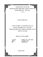 Công Tác Phục Vụ Người Dùng Tin Tại Trung Tâm Thông Tin – Thư Viện  Trường Đại Học Công Nghệ Giao Thông Vân