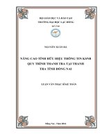 Luận văn thạc sĩ Nâng cao tính hữu hiệu thông tin kiểm soát nội bộ quy trình thanh tra tại thanh tra tỉnh đồng nai