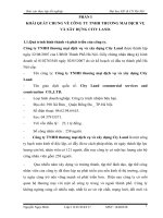 CÔNG tác kế TOÁN tại CÔNG TY TNHH THƯƠNG mại DỊCH vụ xây DỰNG CITY LAND 