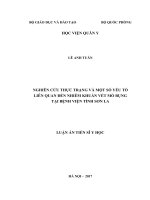 Nghiên cứu thực trạng và một số yếu tố liên quan đến nhiễm khuẩn vết mổ bụng tại bệnh viện tỉnh sơn la 