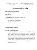 Đề cương chi tiết học phần Cơ sở văn hoá Việt Nam (Trường đại học sư phạm kĩ thuật TP.HCM)