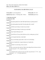 NGÂN HÀNG câu hỏi THI tự LUẬN tên học phần cơ sở đo lường điện tử 