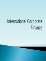Bài giảng international corporate finance Tài chính doanh nghiệp quốc tế EngVi