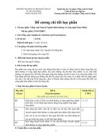 Đề cương chi tiết học phần Tiếng anh chuyên ngành dinh dưỡng và công nghệ thực phẩm (Trường đại học sư phạm kĩ thuật TP.HCM)