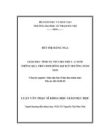 GIÁO dục TÍNH tự TIN CHO TRẺ 5   6 TUỔI THÔNG QUA TRÒ CHƠI ĐÓNG KỊCH ở TRƯỜNG mầm NON 