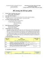 Đề cương chi tiết học phần Ngữ pháp tiếng anh 1 (Trường đại học sư phạm kĩ thuật TP.HCM)