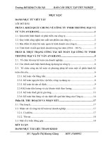 THỰC TRẠNG CÔNG tác kế TOÁN tại CÔNG TY TNHH THƯƠNG mại và tư vấn AN KHANG 