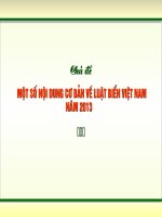BÀI GIẢNG điện tử PHỔ BIẾN GIÁO DỤC PHÁP LUẬT   một số vấn đề cơ BẢN về LUẬT BIỂN VIỆT NAM năm 2013