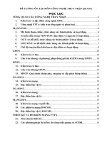 ĐỀ CƯƠNG ôn tập môn CÔNG NGHỆ TRUY NHẬP QUANG 