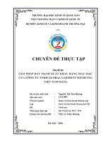 GIẢI PHÁP đẩy MẠNH XUẤT KHẨU HÀNG MAY mặc của CÔNG TY TNHH GLOBAL GARMENT SOURCING VIỆT NAM (GGS) 