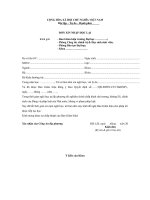 Đơn Xin Nhập Học Lại