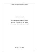 Quy Hoạch Tổng Thể Phát Triển Kinh Tế - Xã Hội Huyện Lập Thạch Đến Năm 2020 Và Tầm Nhìn Đến Năm 2030