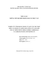 TiểuNGHIÊN CỨU TÍNH KHÁNG THUỐC CỦA RẦY NÂU THU THẬP TRÊN CÁC RUỘNG LÚA ĐỒNG BẰNG SÔNG CỬU LONG ĐỐI  VỚI CÁC NHÓM THUỐC IMIDACLOPRID, CARBOFURAN  VÀ CARBAMATE BẰNG CHỈ THỊ PHÂN TỬ luận
