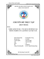 NOBEL KINH tế 2011   ỨNG DỤNG mô HÌNH SVAR TRONG NGHIÊN cứu lạm PHÁT tại VIỆT NAM