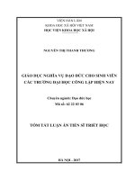 Giáo dục nghĩa vụ đạo đức cho sinh viên các trường đại học công lập hiện nay tt 