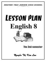 Giáo án học kỳ II lớp 8 hay năm 2017