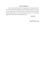 Hoàn thiện kế toán nguyên vật liệu tại công ty TNHH sản xuất và thương mại tổng hợp minh quang 