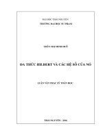 Đa thức hilbert và các hệ số của nó 