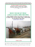 Báo Cáo Quan Trắc Chất Lượng Môi Trường Công Trình Nâng Cấp Cảng Cá Lạch Vạn Xã Diễn Ngọc, Huyện Diễn Châu, Tỉnh Nghệ An Giai Đoạn Thi Công