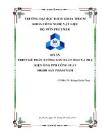 Thiết kế phân xưởng sản xuất ống và phụ tùng ống PPR với công suất 500.000 sản phẩm/năm