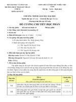 Đề cương chi tiết học phần Kế toán tài chính A3 (Trường đại học sư phạm kĩ thuật TP.HCM)