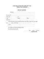 Mẫu Đơn Xin Nghỉ Học Dành Cho Sinh Viên