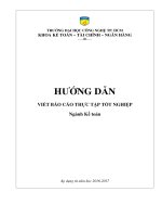 Hướng dẫn viết Báo cáo thực tập tốt nghiệp ngành Kế toán