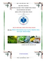 Phân tích kim loại nặng trong trà túi lọc thảo mộc