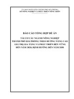 Tái Cơ Cấu Ngành Nông Nghiệp Thành Phố Hải Phòng Theo Hướng Nâng Cao  Giá Trị Gia Tăng Và Phát Triển Bền Vững Đến Năm 2020, Định Hướng Đến Năm 2030