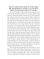 TÀI LIỆU THAM KHẢO   NHỮNG vấn đề cơ BẢN TRONG tư TƯỞNG TRIẾT HỌC hồ CHÍ MINH về văn HÓA VÀ sự vận DỤNG TRONG xây DỰNG QUÂN đội TA về văn HÓA