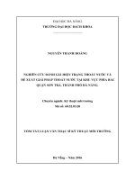 Nghiên cứu đánh giá hiện trạng thoát nước và đề xuất giải pháp thoát nước tại khu vực phí bắc quận sơn trà thành phố đà nẵng