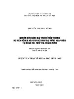 NGHIÊN cứu ĐÁNH GIÁ TÍNH dễ tổn THƯƠNG DO BIẾN đổi KHÍ hậu của hệ SINH THÁI RỪNG NGẬP mặn tại ĐỒNG RUI, TIÊN yên, QUẢNG NINH 