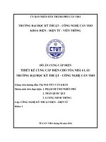 Thiết kế cung cấp điện cho tòa nhà 6 lầu trường đại học kỹ thuật –  công nghệ cần thơ