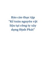 Báo cáo thực tập nguyên vật liệu công ty xây dựng Định Phát