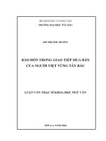 Rào đón trong giao tiếp mua bán của người việt vùng tây bắc 