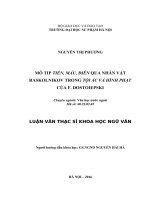 MÔ TIP TIỀN, máu, điên QUA NHÂN vật RASKOLNIKOV TRONG tội ác và HÌNH PHẠT  của f  DOSTOIEPSKI 