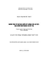 NHÓM TÍNH từ CHỈ đặc điểm về LƯỢNG của sự vật đặc điểm NGỮ NGHĨA và kết TRỊ 