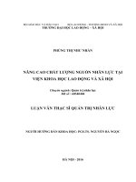 NÂNG CAO CHẤT LƯỢNG NGUỒN NHÂN lực tại VIỆN KHOA học LAO ĐỘNG và xã hội 